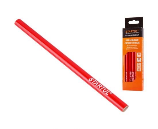 Карандаш STARTUL Standart разметочный 180 мм 12 шт ST4303-12 
