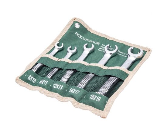 Набор разрезных ключей ROCKFORCE 5пр на полотне RF-5058 