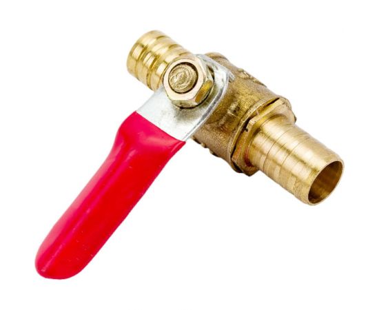 Краник шаровой латунный елочка под шланг 10 мм ARMA BV-10/10 