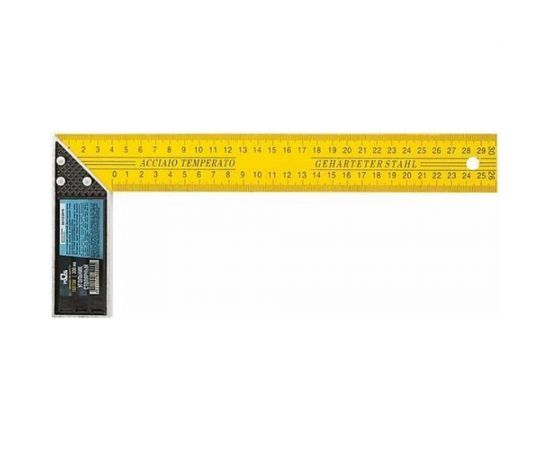 Столярный угольник MOS двусторонняя шкала, 200 мм 19371М 