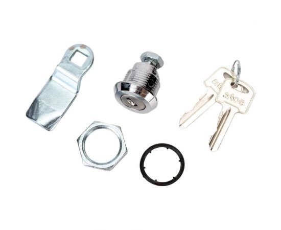 Замок под английский ключ ТРИЗАМ (2 кл в уп.), с ригелем металл, хром ЗЧА05.М.2.01.1066.К TRZ0035 – изображение 3