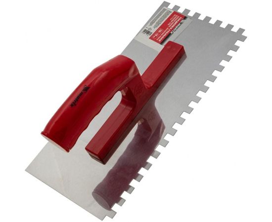 Гладилка Matrix из нержавеющей стали, 280х130 мм, зеркальная полировка, пластиковая ручка, зуб 8х8 мм 86782 – изображение 7