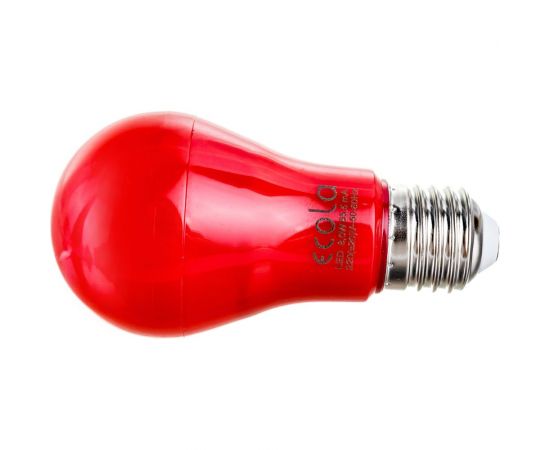 Светодиодная лампа Ecola classic LED color 8,0W A55 220V E27 Red Красная 360 композит 108x55 K7CR80ELY – изображение 3