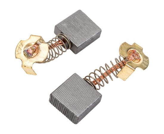 Комплект угольных щеток для электроинструмента Hitachi (пружина, пятак-уши), 7x17x17 мм, 2 шт COFRA SDH-34643 – изображение 4