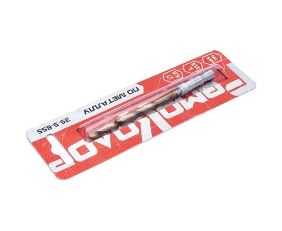 Сверло по металлу HSS TIN 5.5x113 мм, 6-ти гранный хвостовик РемоКолор 35-5-855 – изображение 3