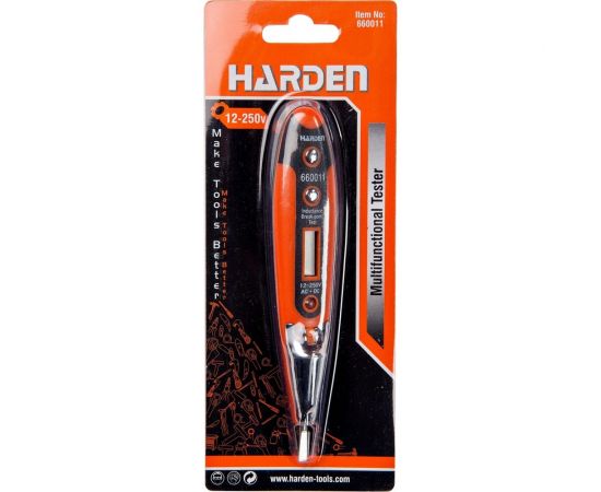 Многофункциональный тестер HARDEN с фонариком, AC-DC, 12-250V, CRV 660011 – изображение 2