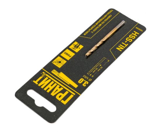 Сверло по металлу HSS-Tin (3.0х61/33 мм) ГРАНИТ 165099 – изображение 2