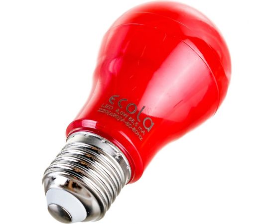Светодиодная лампа Ecola classic LED color 8,0W A55 220V E27 Red Красная 360 композит 108x55 K7CR80ELY – изображение 5