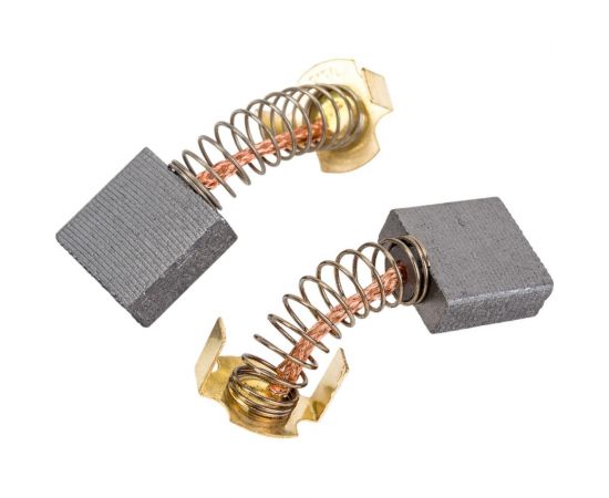 Комплект угольных щеток для электроинструмента Hitachi (пружина, пятак-уши), 7x17x17 мм, 2 шт COFRA SDH-34643 – изображение 2