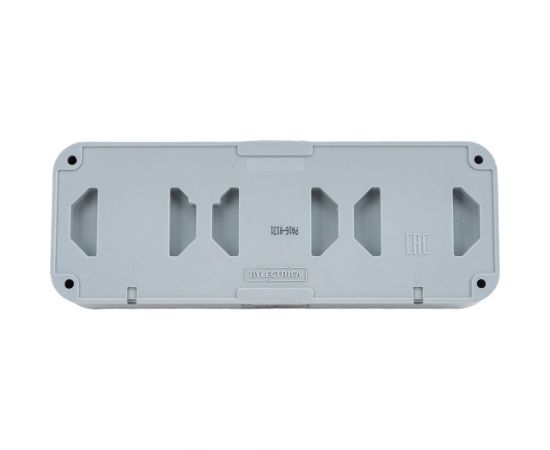 3-местная розетка Bylectrica ОУ IP54, с прозрачной крышкой, серия ПРАЛЕСКА АКВА, серый, РА16-0131(02) – изображение 2