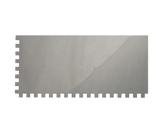 Гладилка Matrix из нержавеющей стали, 280х130 мм, зеркальная полировка, пластиковая ручка, зуб 8х8 мм 86782 – изображение 3