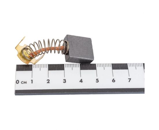 Комплект угольных щеток для электроинструмента Hitachi (пружина, пятак-уши), 7x17x17 мм, 2 шт COFRA SDH-34643 – изображение 3