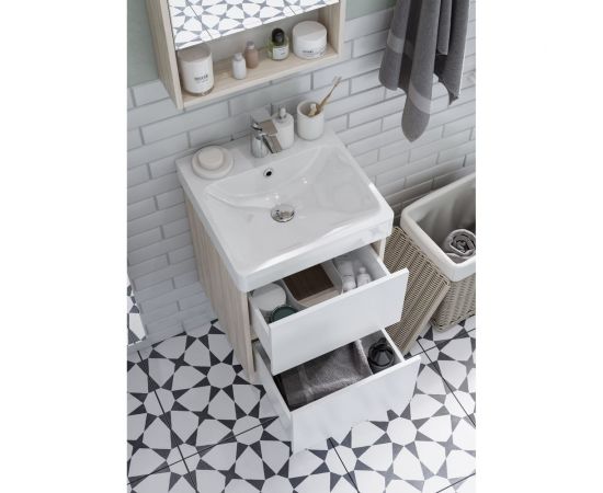 Тумба AQUATON Сканди 45 белый/дуб Верона, под умывальник Адриана-45 1A251601SDB20 00065163 – изображение 6