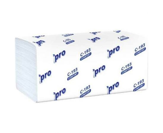 Бумажное полотенце Protissue листовое 1-сл 250 лист/уп 210x230 мм v-сложения белое Г-С193 