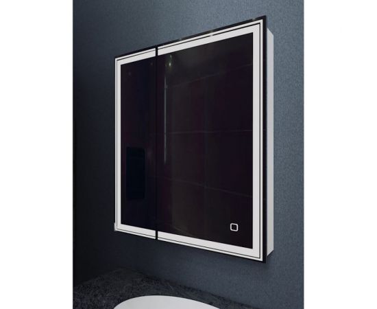 Зеркало шкаф MIXLINE ""Мелис"" 700x800 ШВ, 2 створки, правый, светодиодная подсветка 547080 