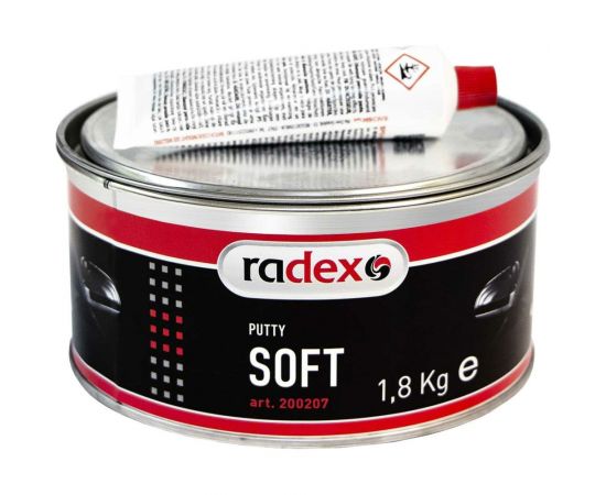 Шпатлевка полиэфирная наполняющая Radex SOFT с отвердителем 1,8 кг (12302) 200207 