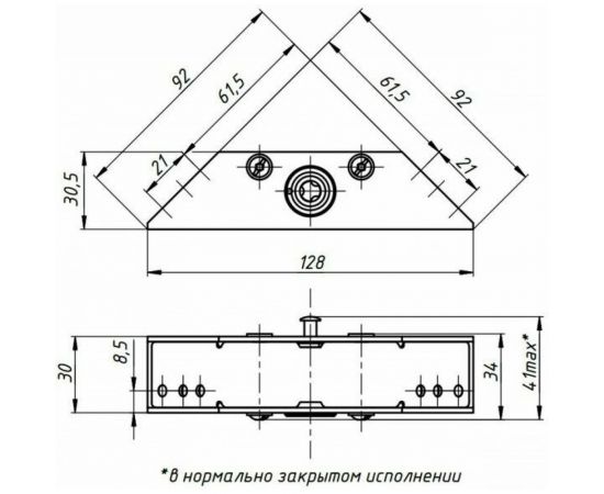 Электромеханический угловой малогабаритный замок Promix SM101.00, НО, белый, 12В, Promix-SM101.00 white – изображение 2