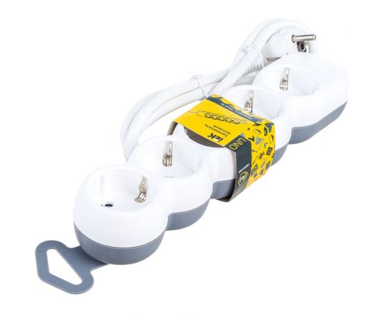 Удлинитель IEK, У05 5 мест 2P+PE/1,5м 3х1,5мм2 16А/250В UNO WYP53-16-05-D15-Z – изображение 2