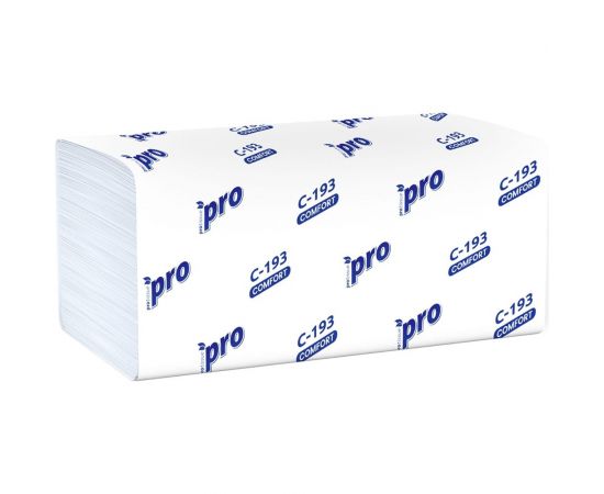 Бумажное полотенце Protissue листовое 1-сл 250 лист/уп 210x230 мм v-сложения белое Г-С193 – изображение 3