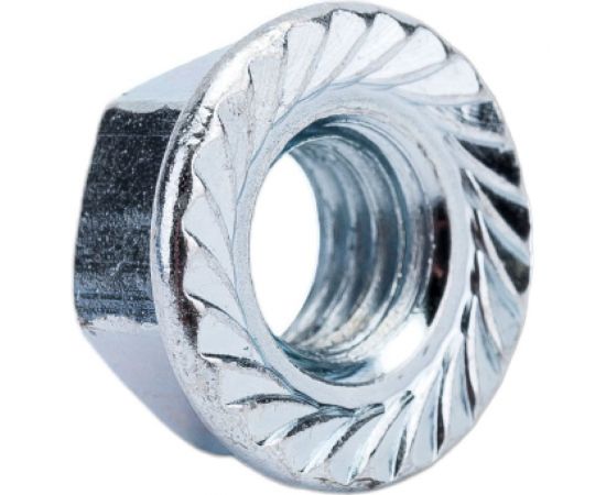 Гайка с фланцем STARFIX М8, цинк, класс прочности 6, DIN 6923, 50 шт. SMP1-66043-50 – изображение 3