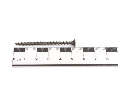 Саморез Качественный Крепеж 3,5х55 потай, крупная резьба, оксид 130 шт 0300371 КЧ – изображение 4