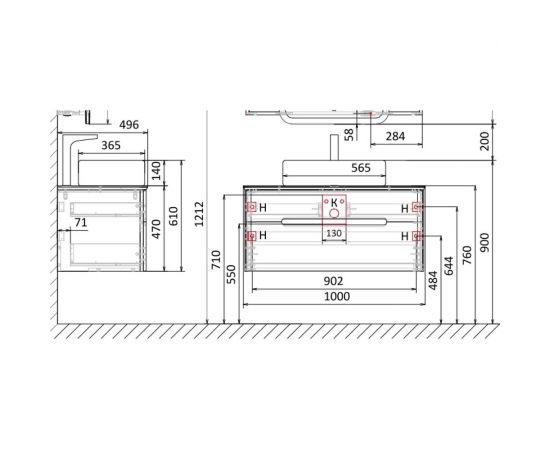 Тумба Jorno Bosko 100 подвесная Bos.01.100/P/W – изображение 8