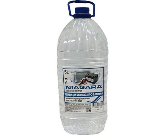 Вода деионизированная в бутылке ПЭТ 5 л Ниагара NIAGARA 1027000010 