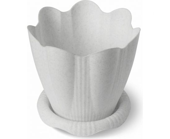 Горшок с поддоном Martika Эдельвейс 5.3 л, диам. 24 см, мрамор С193М 