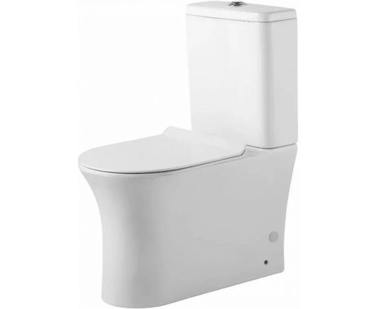 Безободковый унитаз-компакт Agger пристенный с горизонтальным выпуском AT01000 