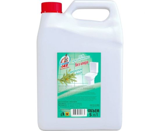 Гель для сантехники Mister Dez с ароматом fresh без хлора, 5 л 1187 