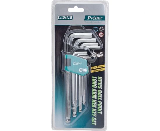Набор ключей-шестигранников 9шт. ProsKit HW-229B аналог HW-129B/8PK-029B шарик С00035476 