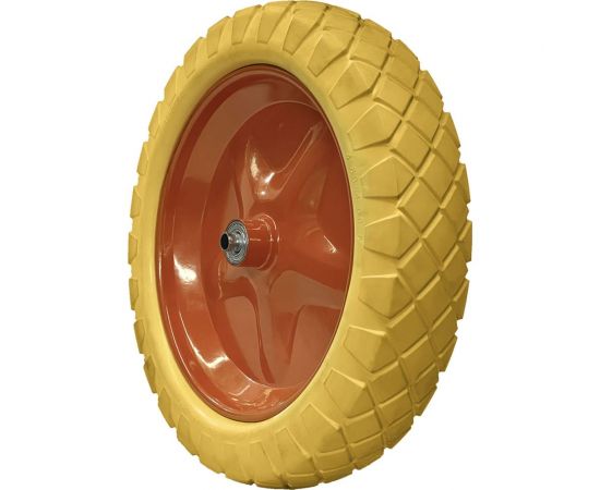 Колесо без камеры 4.00-8 F12.7 400 мм, большой диск, желтое МастерАлмаз 105062089 