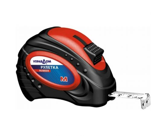 Рулетка Управдом ""RUBBER"" 3 м, 16 мм, с магнитным крючком 183421-03-16 4100002121 