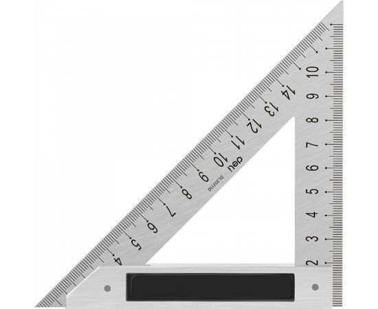 Треугольная стальная линейка DELI dl303150 нержавеющая сталь, алюминиевое основание 104520 