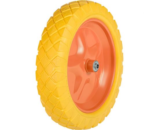 Колесо без камеры 4.00-8 F12.7 400 мм, большой диск, желтое МастерАлмаз 105062089 – изображение 2