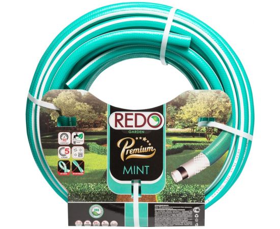 Поливочный армированный шланг REDO Premium Mint пятислойный, 1/2"", 50 м 611250 – изображение 2