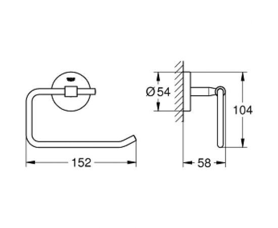 Держатель бумаги Grohe BauCosmopolitan 40457001 – изображение 2