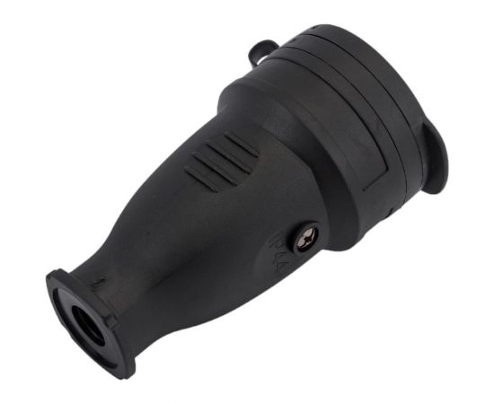 Разборная розетка General Lighting Systems GRV-S-16-R-G-B-IP44 16А круглая, с/з черная IP44 Рас. 470518 – изображение 2