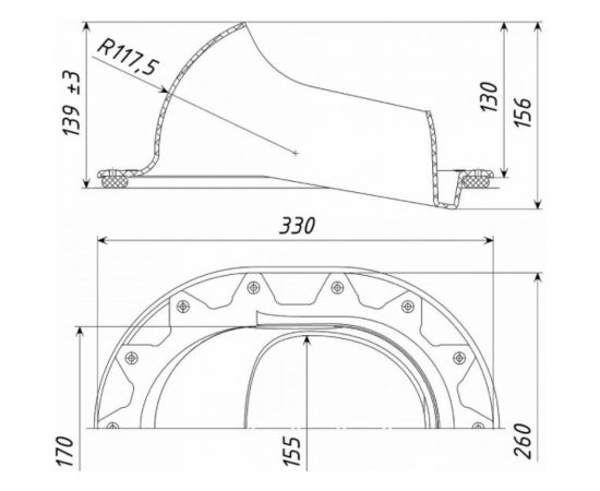 Проходной элемент Татполимер ТP-87/F (коричневый) 29301 – изображение 2