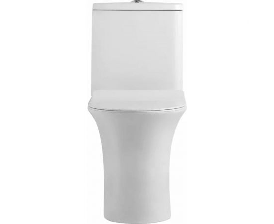 Безободковый унитаз-компакт Agger пристенный с горизонтальным выпуском AT01000 – изображение 2