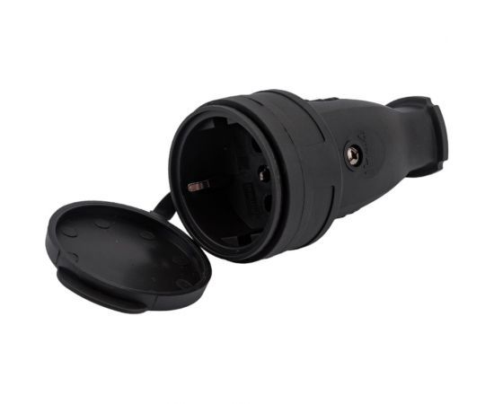 Разборная розетка General Lighting Systems GRV-S-16-R-G-B-IP44 16А круглая, с/з черная IP44 Рас. 470518 – изображение 3