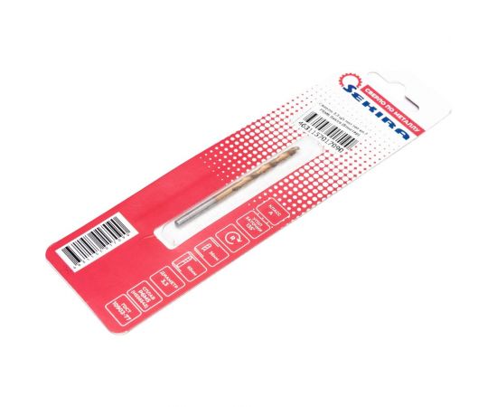 Сверло 3.3 мм, ц/х, Р6М5, класс А, нитридтитановое покрытие Sekira 00-00010427 – изображение 4