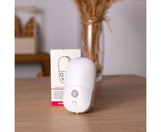 Светодиодный ночник ROCKETSOCKET с датчиком движения овальный, Вкл/Выкл/Авто, 3 режима яркости, теплый белый свет, 0.5Вт, Белый RS-791A – изображение 8