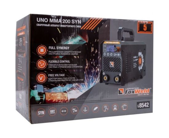 Сварочный аппарат Foxweld UNO MMA 200 SYN 8542 – изображение 9