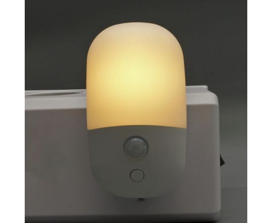 Светодиодный ночник ROCKETSOCKET с датчиком движения овальный, Вкл/Выкл/Авто, 3 режима яркости, теплый белый свет, 0.5Вт, Белый RS-791A – изображение 9