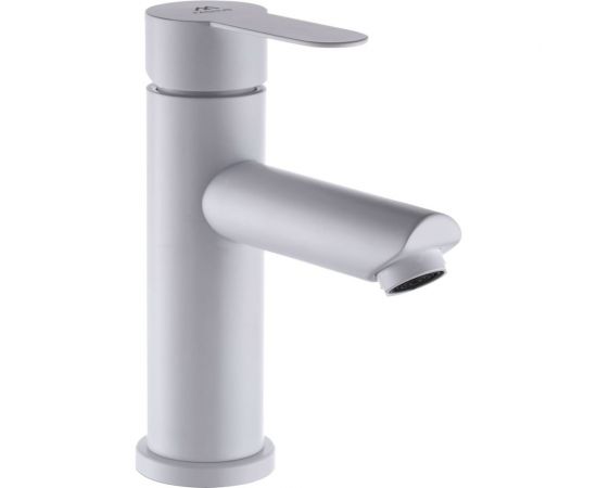 Смеситель для умывальника FASHUN H=166 мм, белый, сталь SUS304, карт. D=35 мм, излив H=93 мм, гибк.подвод. A51101-8 