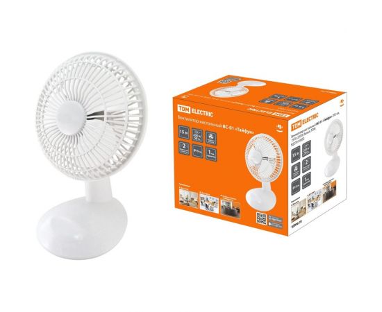 Настольный вентилятор TDM ВС-01 ""Тайфун"", диаметр 15 см, 15 Вт, 230 В, белый, SQ2701-0002 