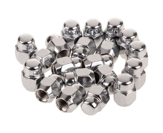 Гайка конус M12x1.50, закрытая 27 мм, ключ 19 мм, хром 020, 20 шт SKYWAY S10602020 