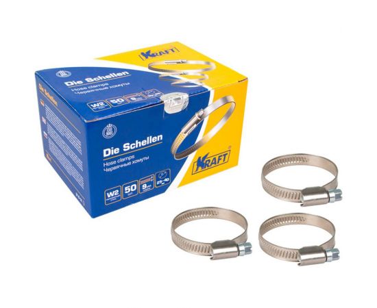 Хомут KRAFT 25-40 мм, нержавеющая сталь, уп. 100 шт. KT 880405 – изображение 2