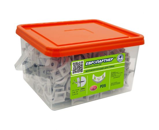 Монтажная площадка для стяжки ЕВРОПАРТНЕР pds серая, конт. 250 шт. 89302 – изображение 3